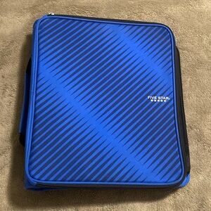 EUC Five Star Zipper Binder, 2 Inch 3-Ring Binder, 5 Tab Expanding File